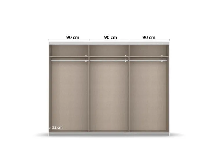 rauch ORANGE KULMBACH Schwebetürenschrank 3-trg., alpinweiß