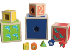 Regenbogen-Stapelwürfel / Regenbogen-Legespiel / Regenbogen-Stecktürme / Mosaik-Spiel