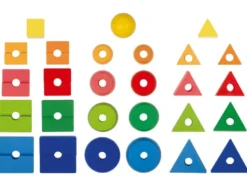 Regenbogen-Stapelwürfel / Regenbogen-Legespiel / Regenbogen-Stecktürme / Mosaik-Spiel