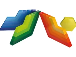 Regenbogen-Stapelwürfel / Regenbogen-Legespiel / Regenbogen-Stecktürme / Mosaik-Spiel