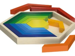 Regenbogen-Stapelwürfel / Regenbogen-Legespiel / Regenbogen-Stecktürme / Mosaik-Spiel