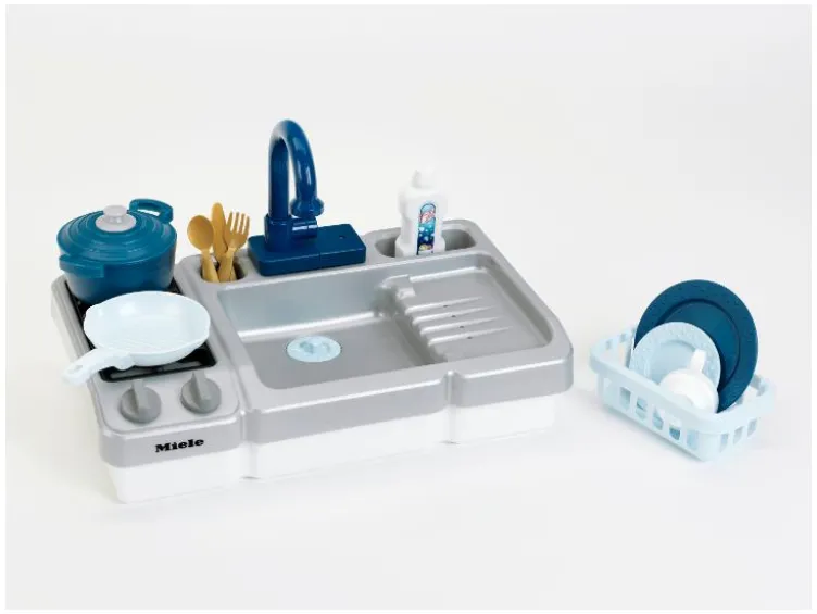Rollenspielzeug Miele Kinderspüle mit Wasserfunktion und Kochfeld