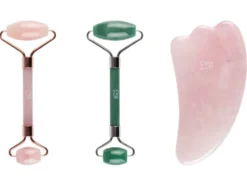 Rosenquarz-Gesichtsroller  Quarz-Gesichtsroller  Rosenquarz-Massagestein