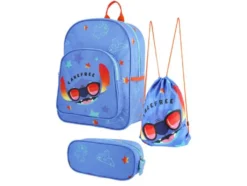 Rucksack mit Turnbeutel und Federmäppchen »Vaiana / Spiderman / Stitch«