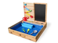 Sandkasten mit Wasserspielwand, 28-teilig