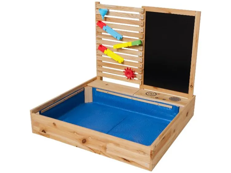 Sandkasten mit Wasserspielwand, 28-teilig