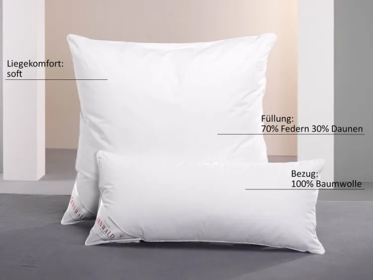 Sannwald Premium Kopfkissen mit Federn und Daunen