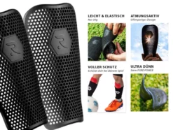Schienbeinschoner inkl. Tube-Socks, leicht, atmungsaktiv und maximaler Schutz