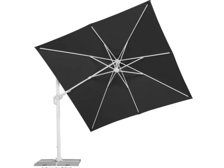 Schneider Ampelschirm »RHODOS TWIST BIANCO«, 300 x 300 cm, mit Plattenständer, imprägniert