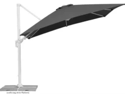 Schneider Ampelschirm »RHODOS TWIST BIANCO«, 300 x 300 cm, mit Plattenständer, imprägniert