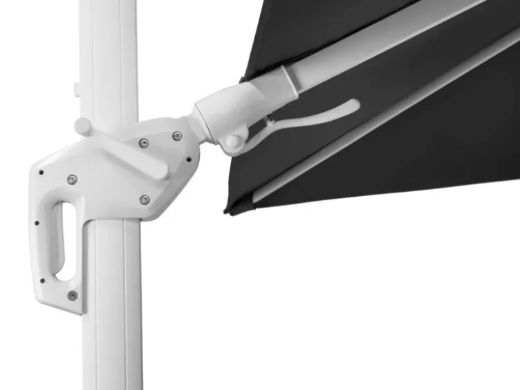 Schneider Ampelschirm »RHODOS TWIST BIANCO«, 300 x 300 cm, mit Plattenständer, imprägniert