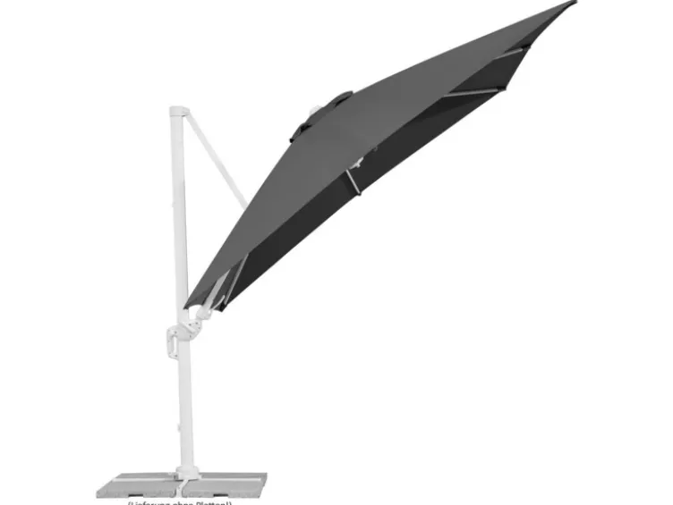 Schneider Ampelschirm »RHODOS TWIST BIANCO«, 300 x 300 cm, mit Plattenständer, imprägniert