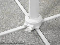 Schneider Ampelschirm »RHODOS TWIST BIANCO«, 300 x 300 cm, mit Plattenständer, imprägniert