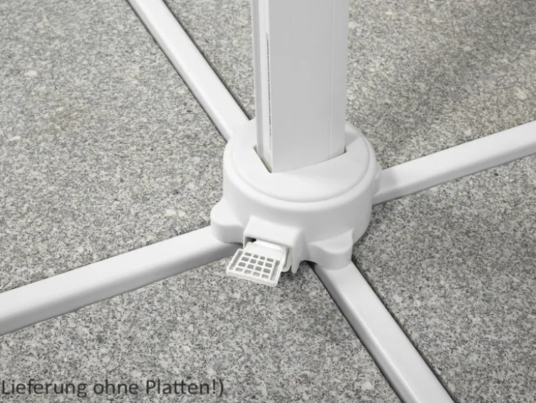 Schneider Ampelschirm »RHODOS TWIST BIANCO«, 300 x 300 cm, mit Plattenständer, imprägniert