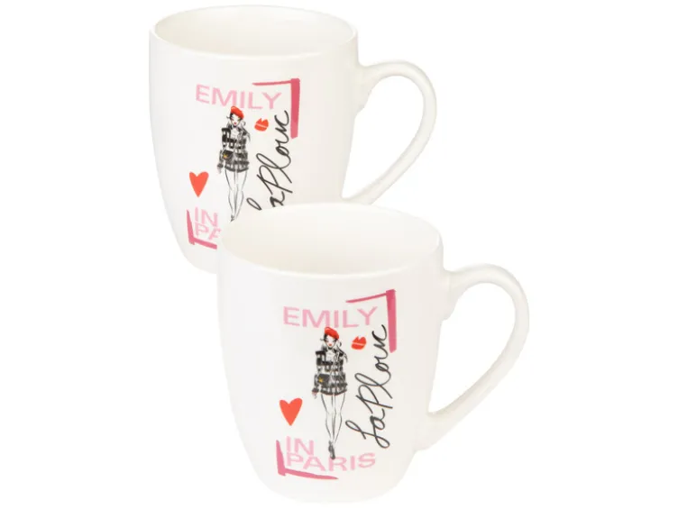 Schüssel / Tassen / Teller 2er Set, Emily in Paris
