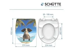 Schütte WC-Sitz High Gloss mit Absenkautomatik und Schnellverschluss