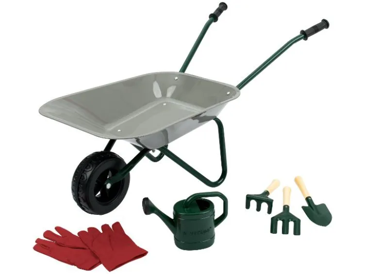 Schubkarre mit Gartenwerkzeug, 7-teilig