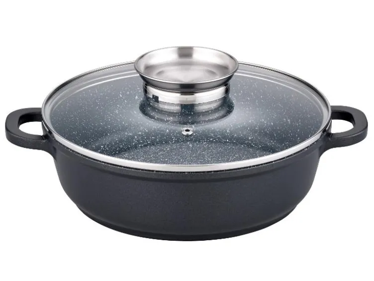 Servierpfannen-Set Gourmet GRANIT 5-tlg. mit Aromadeckel