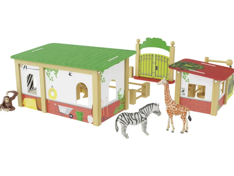 Set Bauernhof / Feenbaum / Zoo, aus Holz