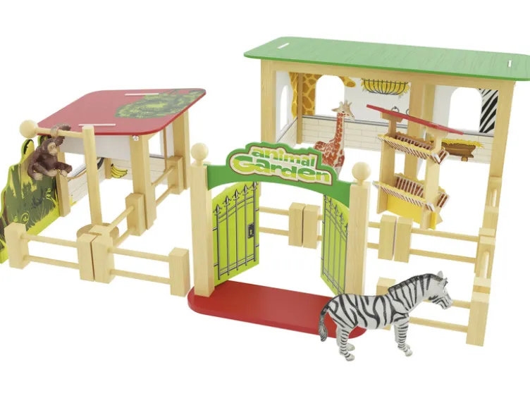 Set Bauernhof / Feenbaum / Zoo, aus Holz