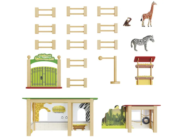 Set Bauernhof / Feenbaum / Zoo, aus Holz