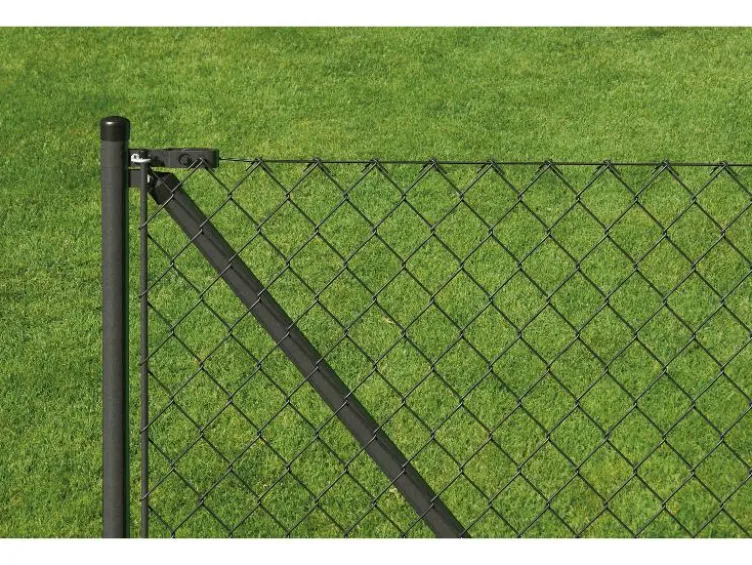 Set Maschendrahtzaun mit Einschlagbodenhülse 25m, anthrazit