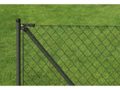 Set Maschendrahtzaun mit Einschlagbodenhülse 25m, anthrazit