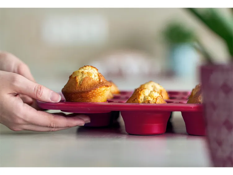 Silikon-Muffinform, für 12 Muffins
