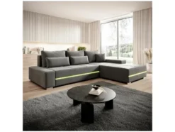 Sofa »Davos«, mit Ottomane und LED-Licht