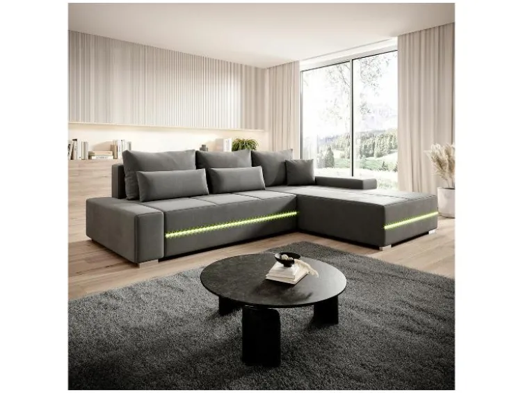 Sofa »Davos«, mit Ottomane und LED-Licht