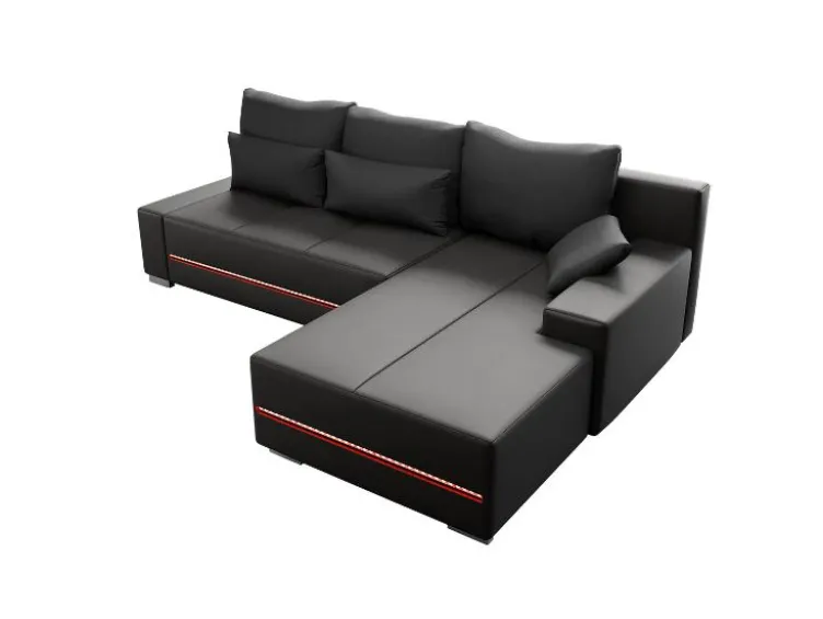 Sofa »Davos«, mit Ottomane und LED-Licht