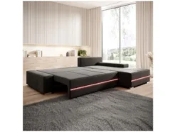 Sofa »Davos«, mit Ottomane und LED-Licht