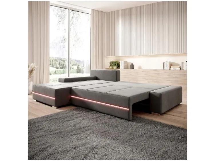 Sofa »Davos«, mit Ottomane und LED-Licht