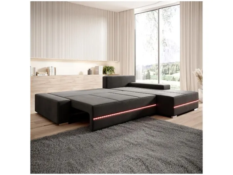 Sofa »Davos«, mit Ottomane und LED-Licht