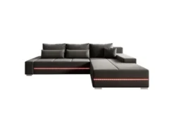 Sofa »Davos«, mit Ottomane und LED-Licht