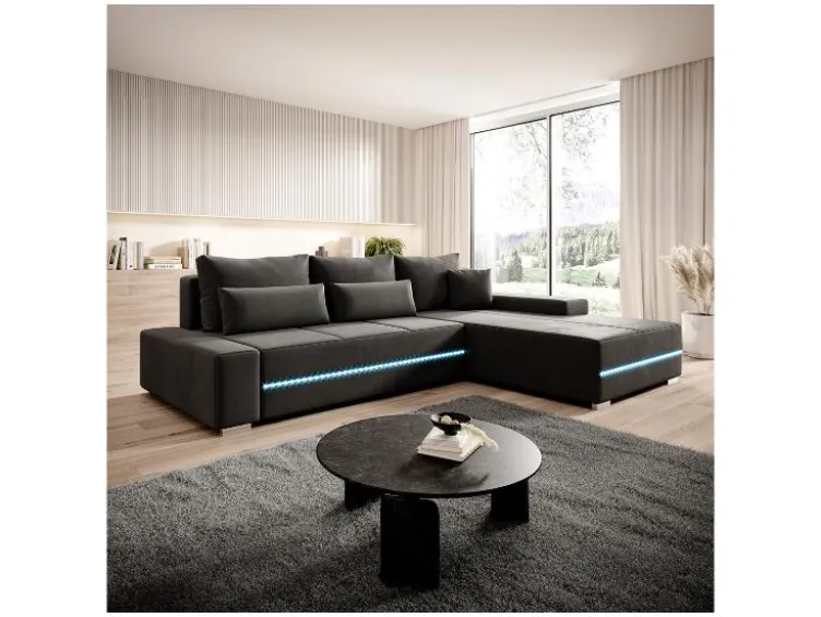 Sofa »Davos«, mit Ottomane und LED-Licht