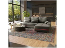 Sofa »Davos«, mit Ottomane und LED-Licht
