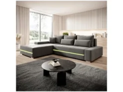 Sofa »Davos«, mit Ottomane und LED-Licht