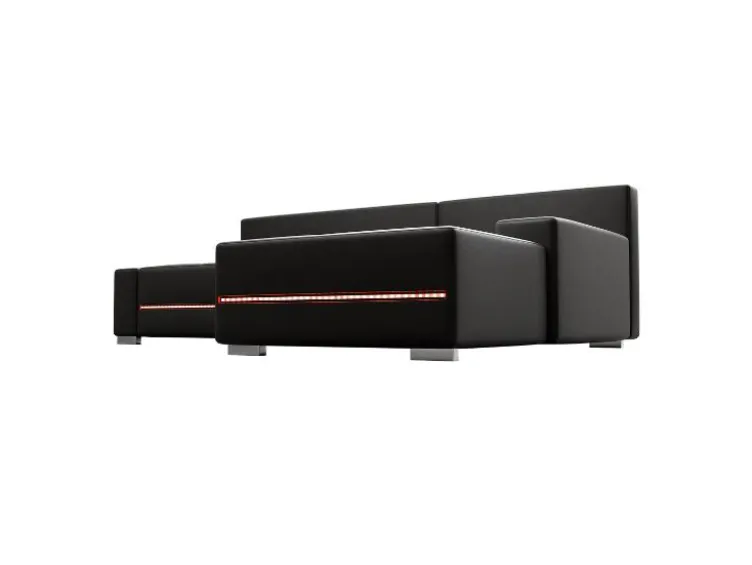 Sofa »Davos«, mit Ottomane und LED-Licht