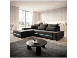 Sofa »Davos«, mit Ottomane und LED-Licht