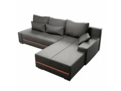 Sofa »Davos«, mit Ottomane und LED-Licht