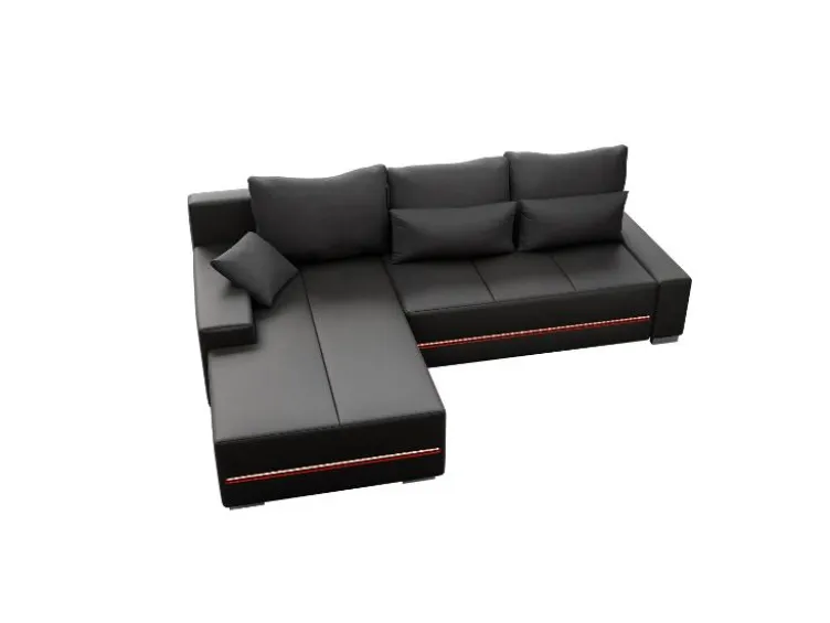 Sofa »Davos«, mit Ottomane und LED-Licht
