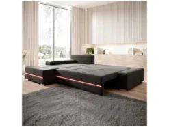 Sofa »Davos«, mit Ottomane und LED-Licht