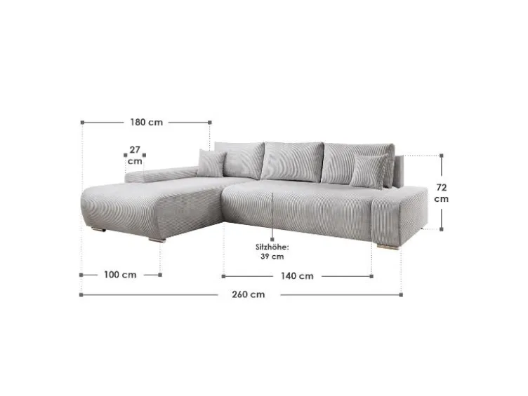 Sofa Iseo mit Ottomane