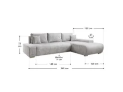 Sofa Iseo mit Ottomane