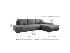 Sofa Iseo mit Ottomane