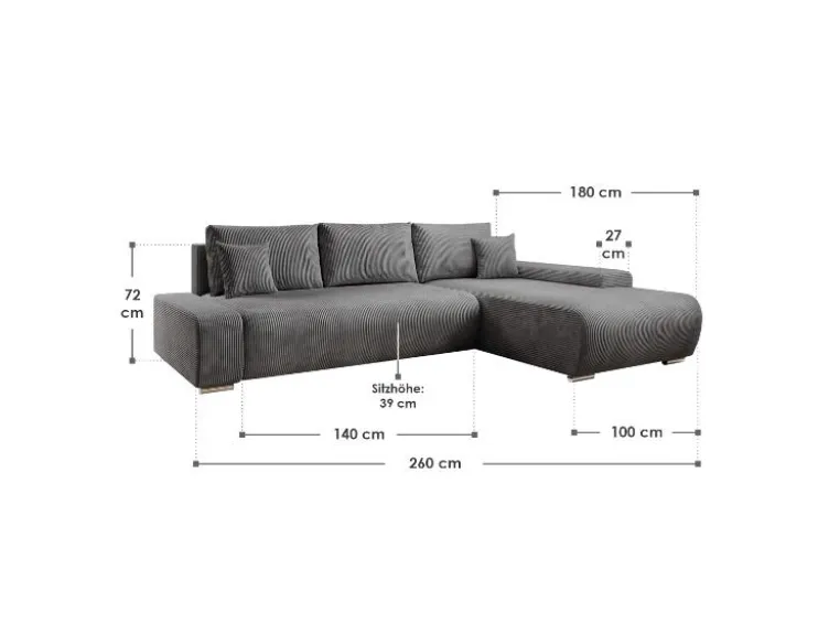 Sofa Iseo mit Ottomane