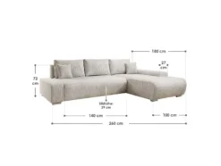 Sofa Iseo mit Ottomane