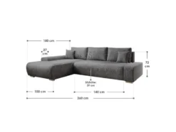 Sofa Iseo mit Ottomane