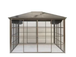 SOJAG Canada Pavillon »Castel«, aus Aluminium, inkl. Sonnensegel u. Insektenschutz, bronze